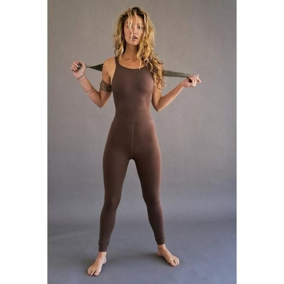 FP Movement Good Karma High-Neck Onesie in Wild Mustang Brown - Picture 3 of 9